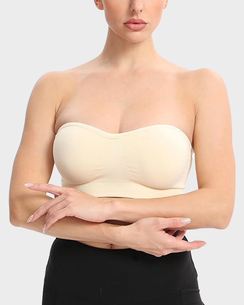 Non-Slip Bandeau Seamless Wireless Strapless Bra