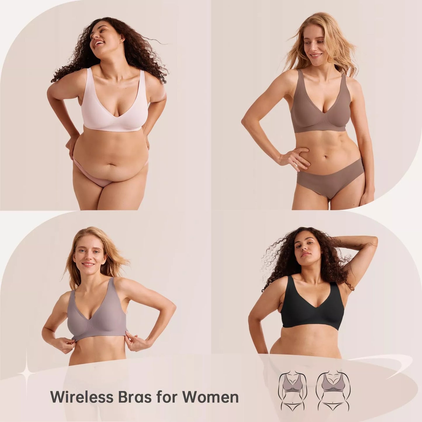 Magic Lift & Comfort: Deep V Wireless Everyday Bra