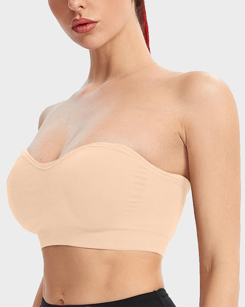 Non-Slip Bandeau Seamless Wireless Strapless Bra