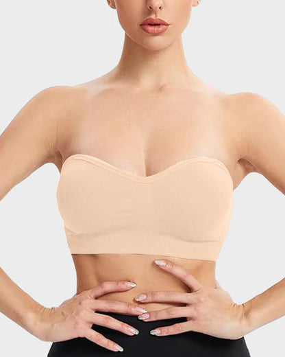 Non-Slip Bandeau Seamless Wireless Strapless Bra