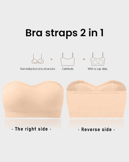 Non-Slip Bandeau Seamless Wireless Strapless Bra
